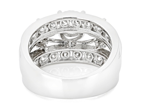 Moissanite Platineve Engagement Ring 2.96ctw DEW