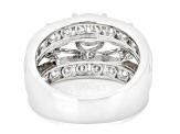 Moissanite Platineve Engagement Ring 2.96ctw DEW