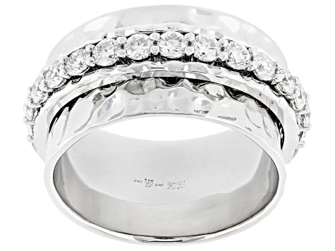Moissanite Platineve Spinner Ring 1.56ctw DEW - JMF229 | JTV