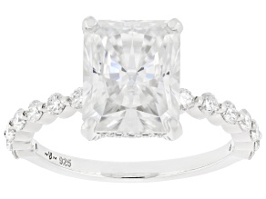 Moissanite Platineve Engagement Ring 4.72ctw DEW