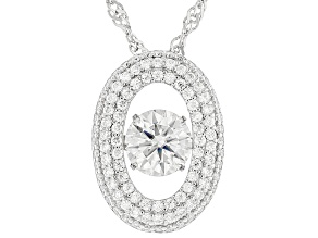 Moissanite Platineve Dancing Pendant 1.82ctw DEW