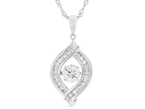 Moissanite Platineve Dancing Pendant 1.70ctw DEW