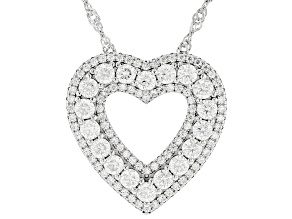 Moissanite Platineve Heart Pendant 1.92cwt DEW