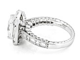 Moissanite Platineve Engagement Ring 3.70ctw DEW