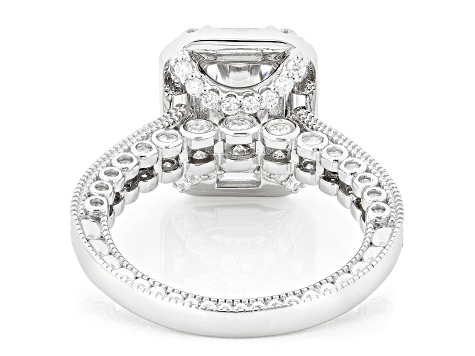 Moissanite Platineve Engagement Ring 3.70ctw DEW