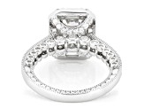 Moissanite Platineve Engagement Ring 3.70ctw DEW