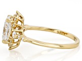 Moissanite 14k Yellow Gold Over Silver Ring 2.40ctw DEW.
