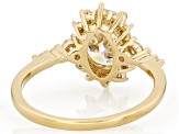 Moissanite 14k Yellow Gold Over Silver Ring 2.40ctw DEW.