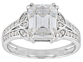 Moissanite Platineve Engagement Ring 2.82ctw DEW.