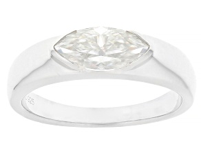 Moissanite Platineve Solitaire Ring 1.00ct DEW