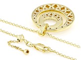 Moissanite 14k Yellow Gold Over Sterling Silver Doorknocker Pendant 1.49ctw DEW.