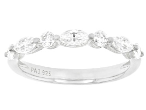 Moissanite Platineve Band Ring 0.66ctw DEW