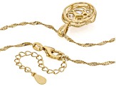 Moissanite 14k Yellow Gold Over Silver Cluster Pendant 1.77ctw DEW
