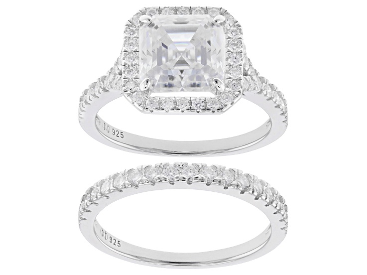 Moissanite Platineve Ring And Band 4.15ctw DEW - JMF350 | JTV