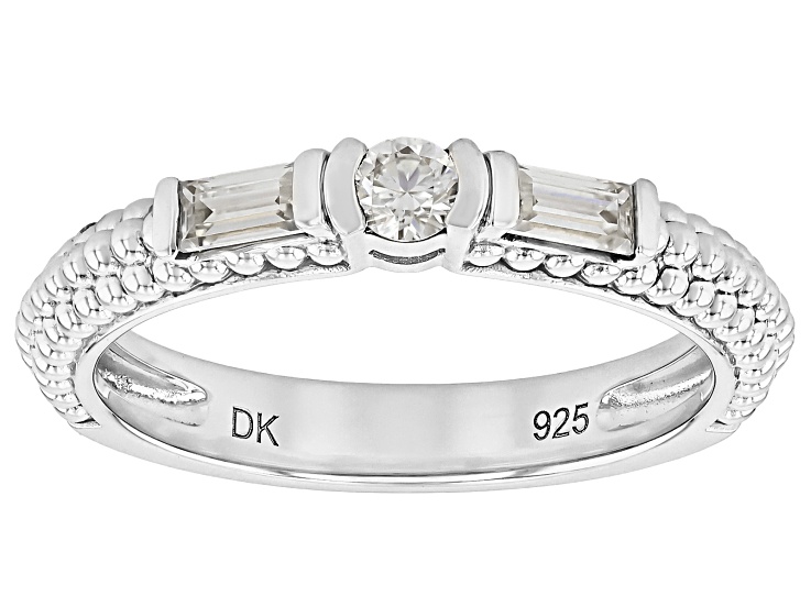 Moissanite Platineve Band Ring 0.28ctw DEW