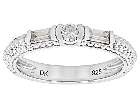 Moissanite Platineve Band Ring 0.28ctw DEW