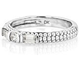 Moissanite Platineve Band Ring 0.28ctw DEW