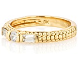 Moissanite 14K Yellow Gold Over Silver Band Ring 0.28ctw DEW