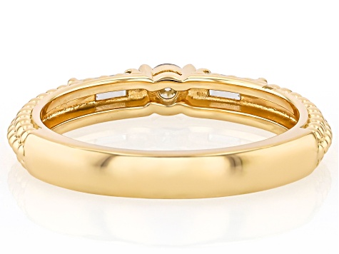 Moissanite 14K Yellow Gold Over Silver Band Ring 0.28ctw DEW