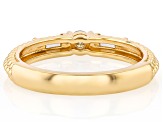 Moissanite 14K Yellow Gold Over Silver Band Ring 0.28ctw DEW