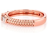 Moissanite 14K Rose Gold Over Silver Band Ring 0.28ctw DEW