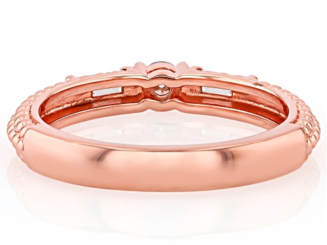 Moissanite 14K Rose Gold Over Silver Band Ring 0.28ctw DEW