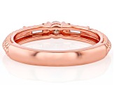 Moissanite 14K Rose Gold Over Silver Band Ring 0.28ctw DEW