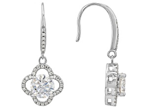 Moissanite Platineve Clover Earrings 2.34ctw DEW
