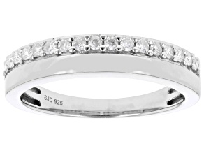 Moissanite Platineve Band Ring 0.34ctw DEW