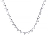 Moissanite Platineve Tennis Necklace 33.78ctw DEW