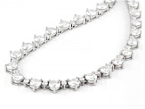 Moissanite Platineve Tennis Necklace 33.78ctw DEW
