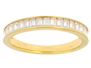 Moissanite 14k Yellow Gold Over Silver Band Ring 0.68ctw DEW