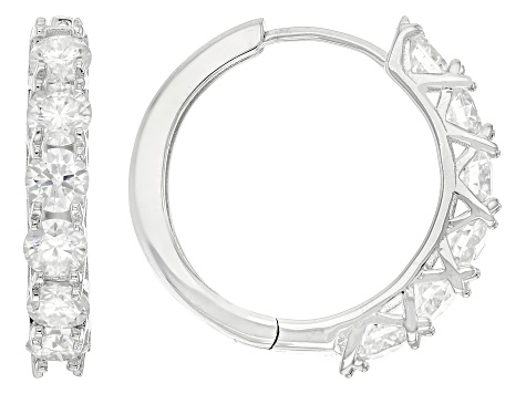 Moissanite Platineve Hoop Earrings 1.92ctw DEW - JMF413 | JTV
