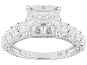 Moissanite Platineve Engagement Ring 5.79ctw DEW