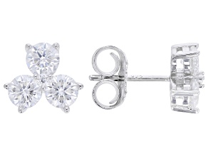 Moissanite Platineve® Clover Earrings 1.42ctw DEW