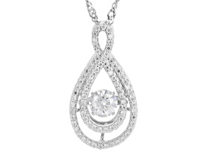 Moissanite Platineve® Dancing Pendant 1.25ctw DEW