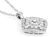 Moissanite Platineve Halo Pendant 1.35ctw DEW