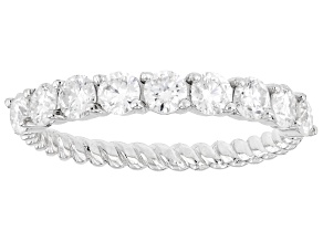 Moissanite Platineve Band Ring 0.90ctw DEW