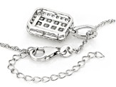 Moissanite Platineve Halo Pendant with Chain 1.79ctw DEW