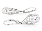 Moissanite Platineve Solitaire Earrings 2.40ctw DEW.