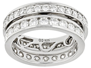 Moissanite Platineve Spinner Band Ring 2.40ctw DEW