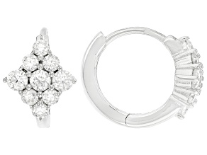 Moissanite Platineve Hoop Earrings 0.72ctw DEW.