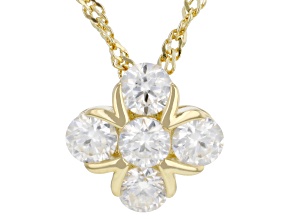 Moissanite 14k yellow Gold Over Silver Necklace 0.80ctw DEW