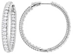 Moissanite Platineve Inside-Out Hoop Earrings 6.44ctw DEW.