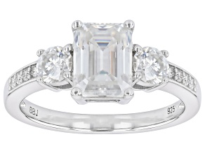 Moissanite Platineve Engagement Ring 2.29ctw DEW.