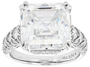 Moissanite Platineve Cocktail Ring 11.58ctw DEW