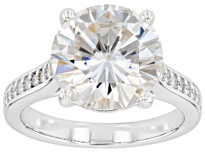 Moissanite Platineve Engagement Ring 5.59ctw DEW