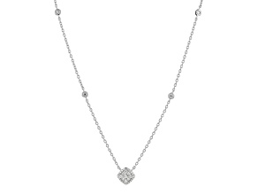 Moissanite Platineve Station Necklace 0.54ctw DEW