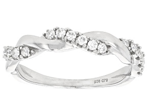 Moissanite Platineve Band Ring 0.32ctw DEW