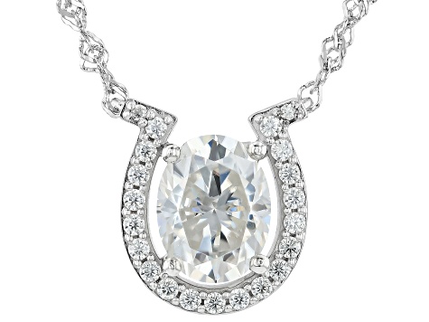 Moissanite Platineve Horseshoe Necklace 2.31ctw DEW